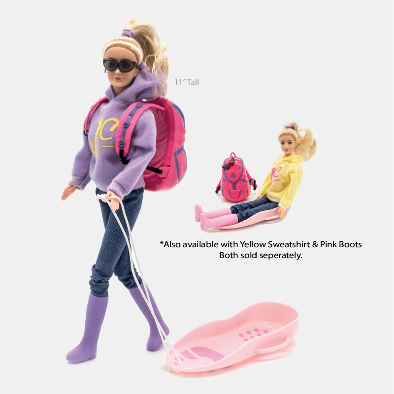 JC-10022 Doll with Sled and Backpack